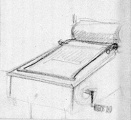 Ontwerp voor de schrijftafels in het Leerhuys door Ton van de Ven