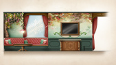 Ontwerp voor <a href="/lemma/Droomvlucht_Suite" title="Droomvlucht Suite">Droomvlucht Suite</a>, <a href="/lemma/Efteling_Hotel" title="Efteling Hotel">Efteling Hotel</a>