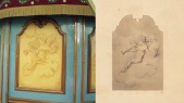 Ontwerp voor Cupido op Anton Pieckcarrousel met uitvoering - Screenshot uit YouTube-reeks De Magische Klok, aflevering Draaimolens - Efteling