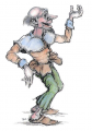 Schets van de figuur voor Repelsteeltje, door Ton van de Ven uit <a href="/lemma/En_ze_leven_nog_lang_en_gelukkig" title="En ze leven nog lang en gelukkig">En ze leven nog lang en gelukkig</a>.