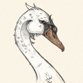 Ontwerp zwanenkop voor <a href="/lemma/De_Zes_Zwanen" title="De Zes Zwanen">De Zes Zwanen</a> door <a href="/lemma/Sander_de_Bruijn" title="Sander de Bruijn">Sander de Bruijn</a>