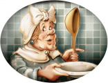 Het personage Frau Bolte uit <a href="/lemma/Max_%26_Moritz" title="Max &amp; Moritz">Max &amp; Moritz</a> door <a href="/lemma/Jeroen_Verheij" title="Jeroen Verheij">Jeroen Verheij</a>