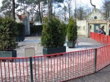 Bord ter aanduiding van en excusering voor werkzaamheden in het park.
