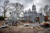 Staalconstructie De Zes Zwanen in maart 2019 - Foto: Efteling blog