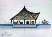 Ontwerp (doorsnede van de hele attractie) Sirocco - Beeld: via Tovertafel Efteling Museum, 2022