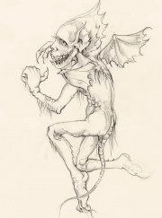 Ontwerp voor de <a href="/lemma/Betoverde_Kraai" class="mw-redirect" title="Betoverde Kraai">Betoverde Kraai</a> van het <a href="/lemma/Spookslot" title="Spookslot">Spookslot</a> door <a href="/lemma/Ton_van_de_Ven" title="Ton van de Ven">Ton van de Ven</a>.