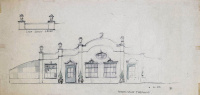 Ontwerp van de verbouwing van het <a href="/lemma/Theehuis" title="Theehuis">Theehuis</a> naar het <a href="/lemma/Witte_Paard" class="mw-redirect" title="Witte Paard">Witte Paard</a>, eind jaren zestig, door <a href="/lemma/Anton_Pieck" title="Anton Pieck">Anton Pieck</a>