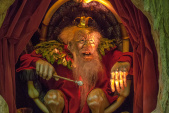 De <a href="/lemma/Trollenkoning" title="Trollenkoning">Trollenkoning</a> op zijn troon. {{Intern|Foto:Jos, juli 2012}}