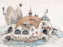 Ontwerp voor het Grote Kabouterhuis door Anton Pieck - Scan uit het sprookjesboek &quot;En ze leven nog lang en gelukkig&quot;