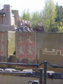 Reliëf met verschillende figuurtjes van de Zonnepoort in Tiwanaku langs de vaargeul van de Piraña in 2002 - Foto: collectie WWCW