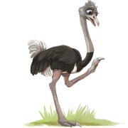 Ontwerp voor de struisvogel van <a href="/lemma/Fabula" title="Fabula">Fabula</a> door <a href="/lemma/Jeroen_Verheij" title="Jeroen Verheij">Jeroen Verheij</a>.